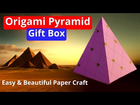 How to Make an Origami Pyramid Gift Box 🎁 | Easy Paper Craft DIY