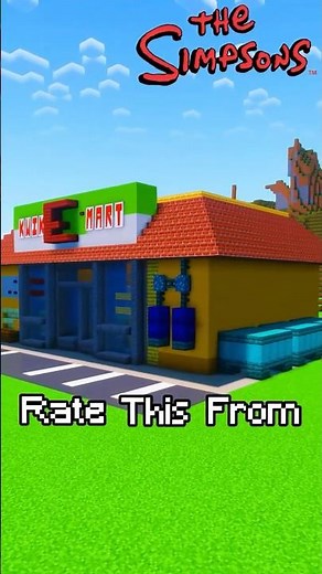 Build Kwik-E-Mart 🏪 #minecraft #simpsons #minecraftbuilding