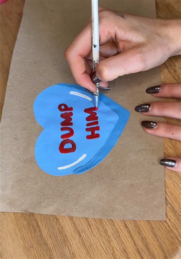 Painting Candy Hearts for Valentine’s Day