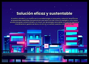Eco cloud system Parallax Animation UI web design