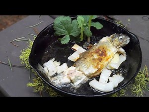 【Fishing Chef】Catch and Cook the Trout with Cheese and Onion
