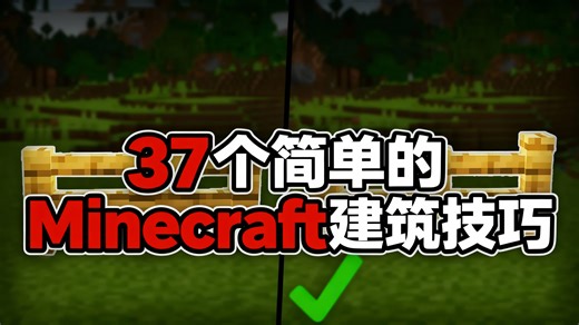 [中配]我的世界：37个简单的Minecraft建筑技巧 - Skip the Tutorial