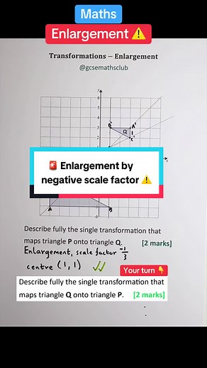 Understanding Enlargements in Mathematics: Negative Scale Factors
