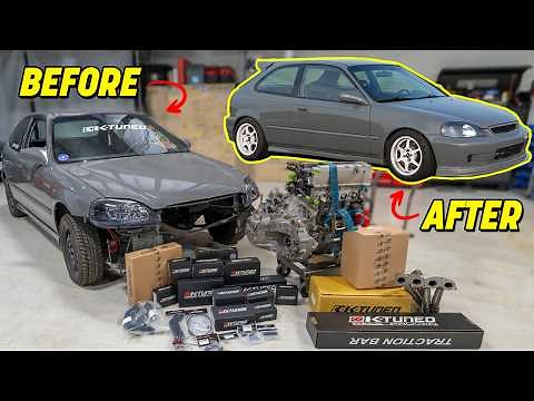 Building a $2000 K-Swap Honda Civic In 29 Minutes