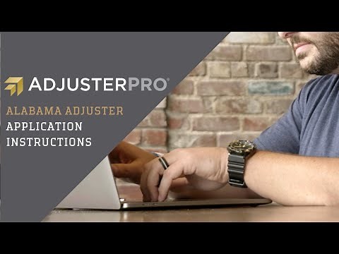 Alabama Adjuster Application Instructions