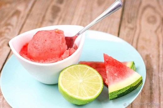 5 Minute, Easy Watermelon Sorbet