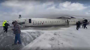 Delta plane sent ‘high rate of descent’ alert before Toronto crash