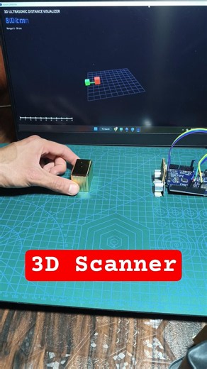 3D Ultrasonic Distance Visualizer Using Arduino & Processing IDE #shorts