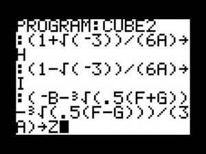 The Cubic Formula: Program Your Calculator!