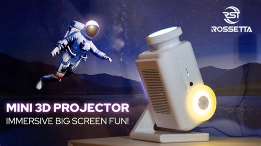 ROSSETTA Mini 3D Projector : Immersive Big Screen Fun!