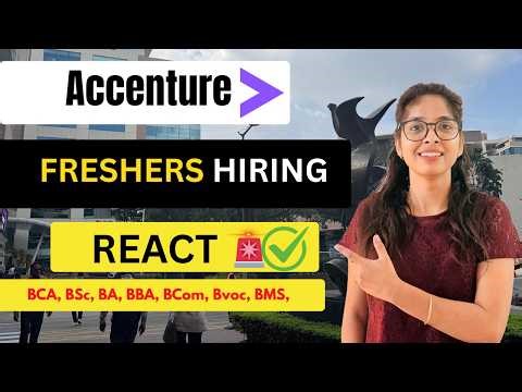 Accenture React Developer Job 2026 🚀 | Freshers (0 Experience) | Bangalore Opening