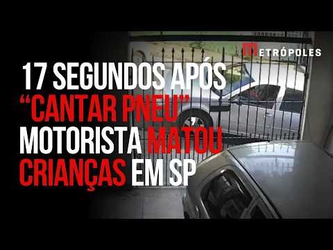 Motorista atropelou irmãos 17 segundos após sair “cantando pneu”