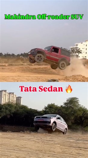 Mahindra Thar vs Tata Aeries Jump Test 🔥 | Suspension Test – Which One Takes the Hit Better?