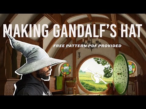Ebony Warrior Studios: Making Gandalf's Hat!- Free PDF Pattern Provided