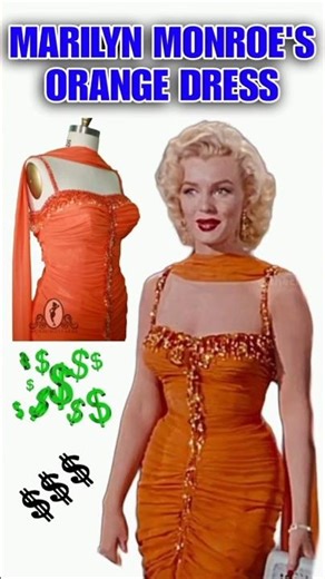 🧡 Marilyn Monroe’s Bold Orange Dress — When Hollywood Turned Up the Heat! #hollywoodglam #fashion