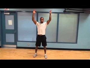 Standing cross crunch (elbow to knee touch)