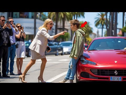 Rich Woman Yells at Boy for Touching Her Ferrari—Moments Later, He Fixes the Engine