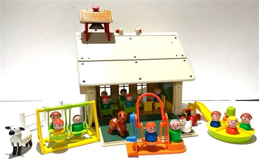 Vintage Fisher-price Little People School Set #923   School Bus #141   Alphabet / Little People / Retro Collectible Toys 70s / Birthday Gift - Etsy