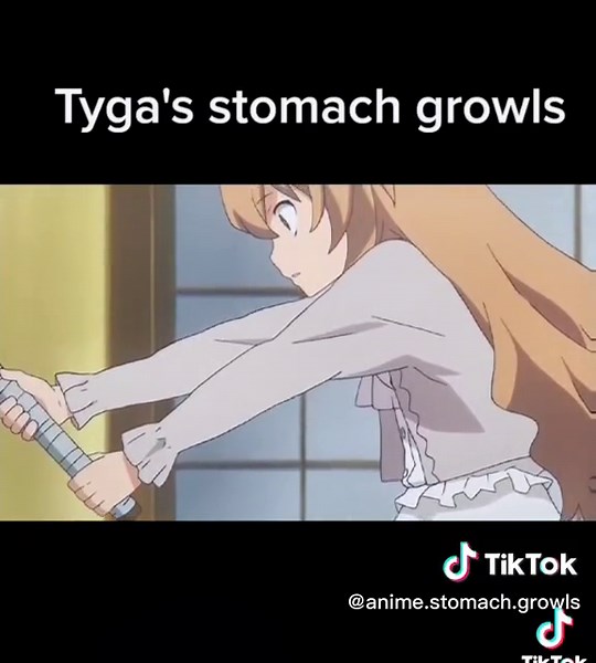 Tyga's stomach growls - Toradora episode 1