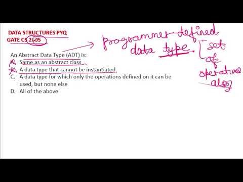 DATA STRUCTURES PYQ GATE CS 2005