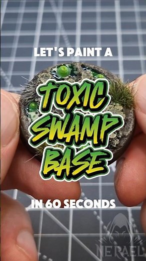 Learn how to paint a toxic swamp base. Check out the full painting tutorial. Link in the description