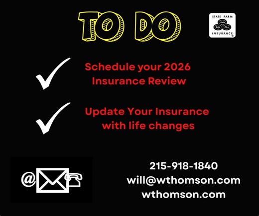 Did You Know? Life changes = insurance changes Discounts don’t apply automatically Annual reviews = smarter coverage Schedule your 2026 insurance review to apply discounts, bundle & protect your assets. #thomsonstatefarm#insurancereview #thomsontips #insurance #2026reset | William Thomson Jr - State Farm Insurance Agent