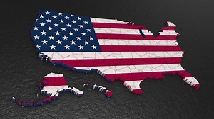 United States of America map 3d. 3d map of the United States of America.