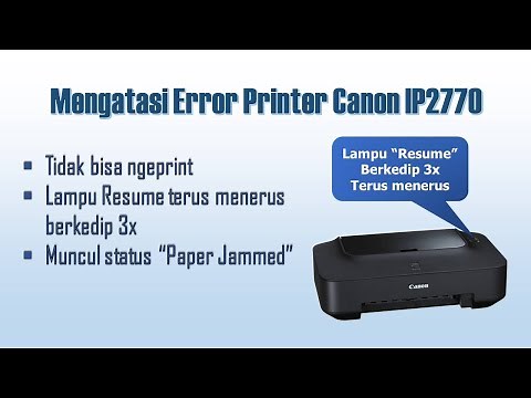 How to Fix Canon IP2770 Printer Error: Resume Light Flashes 3 Times