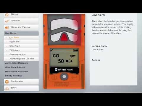 Ventis Pro Sensor Alarms and Gas Alerts