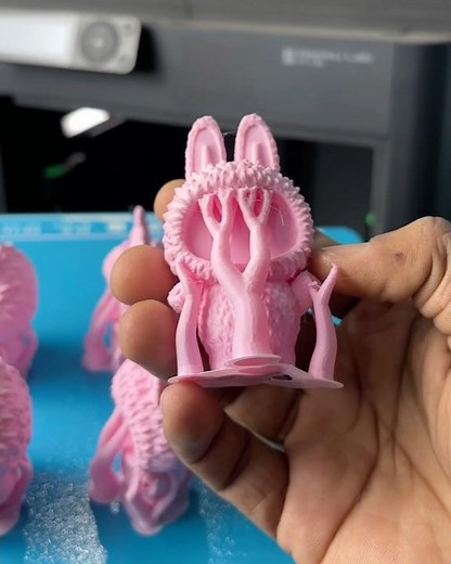 Labubu key Ring 3D Printed