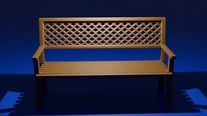 3D Printable Bench STL File | Garden Furniture Model | DIY 3D Print Miniature or Decor