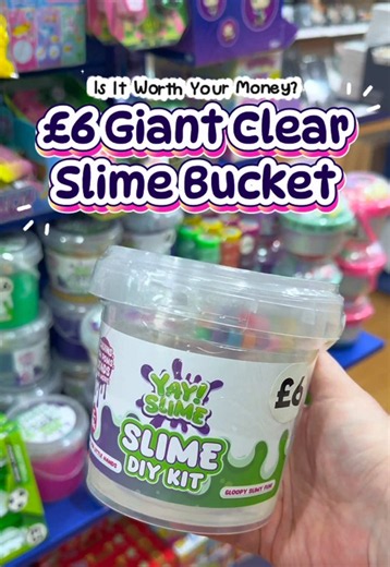 Is The £6 Giant Bucket Of Clear YAY! Slime In The Works Worth Your Money? Last month I went to @The Works here in Newquay Cornwall and bought a bunch of new slimes to review as last year they were my worst ranked store I. The UK to buy slime from with 100% of them being unplayable and unfixable. I will be doing the same ranking again this year too for anyone wondering, but to be able to do that I did need to buy a bunch of their slimes to test out to give them a fair chance. Anyway I picked up t