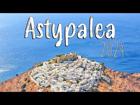 Astypalea Greece, walking tour 4k, drone, Greece 2024