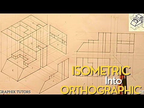 ISOMETRIC TO ORTHOGRAPHIC PROJECTION IN TECHNICAL ENGINEERING DRAWING. PT 2