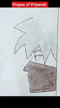 How to draw kakashi / Easy kakashi drawing #drawing #art #easydrawing #kakashi #pencildraw #shorts