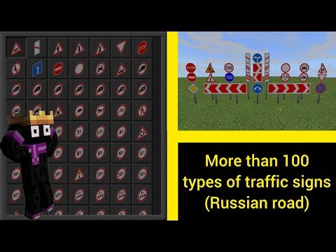 Two of the best traffic sign and road construction mods #Minecraft #mods #mod