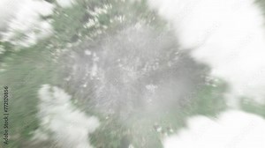 Earth zoom in from space to Cayey, Puerto Rico. Followed by zoom out through clouds and atmosphere into space. Satellite view. Travel intro. Images from NASA