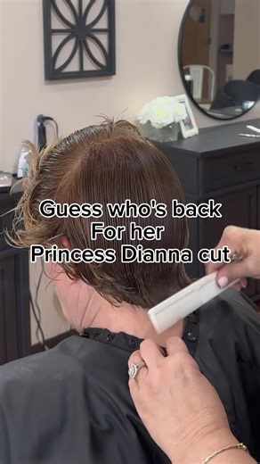 I just love her! She told me after the first haircut I gave her people told her that her haircut was giving Princess Dianna vibes. That's awesome! So I made sure second time around I went for it. @Redken @Redken Pro @framar @L’Oréal Professionnel @Pureology @StyleCraftUS @Color Wow Hair @Kitsch #hairtiktok #hairtok #hairtransformation #hair #trendingvideoviral