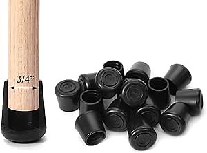 Furnigear Chair Leg Tips Caps Non-Slip Rubber Leg Tips 3/4” Inner Diameter Chair Leg Floor Protectors Round Black, 16 Pack - Amazon.com