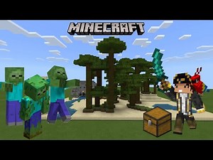 How to build an easy pirate skull island in Minecraft!