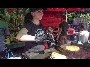 Venezuela Street Food. The Cachapa Filled Corn Pancakes. London Acklam Village Market