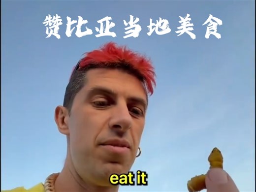 路过赞比亚，吃了一条虫