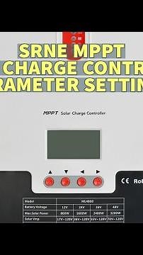 SRNE MPPT Solar Charge Controller Operation