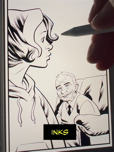 It's an ASMR work reveal! ...I don't know the names of these things so I'm calling it a work reveal. Because all art must be content.™ Pencils by @mattcdrawsalot #artreveal #digitalart #comicinking #asmr