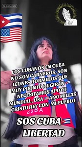 ES TIEMPO DE SALVAR LA VIDA LUCHANDO POR LA VIDA🙏🏻🇨🇺VIVA CUBA LIBRE🙏🏻🇨🇺VIVA CRISTO REY🙏🏻🇨🇺🇺🇸Cubanos en Cuba, el mundo te mira, es AHORA O NUNCA🙏🏻🇨🇺🇺🇸AYUDA A QUE TE AYUDEMOS! | Maria Teresa Rafaelly