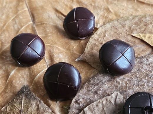 25 Mm Real Leather Buttons Brown 1" (1st Quality) - Etsy