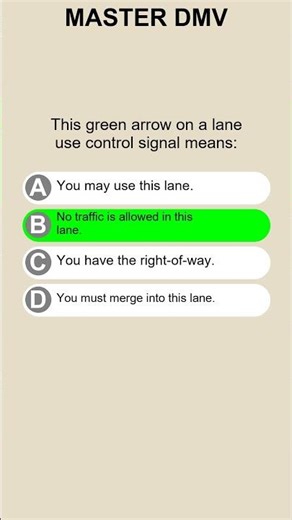 This green arrow on a lane use control signal means