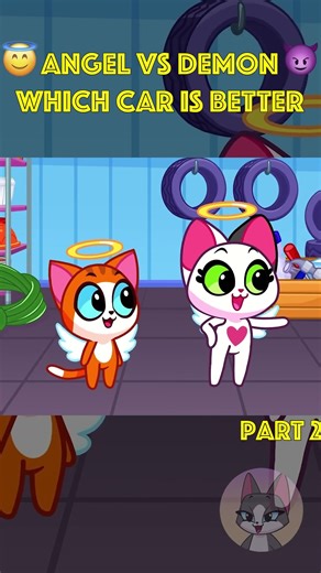 Angel vs demon car! Superhero baby car repair rescue team part 2 #forkids #purrpurr