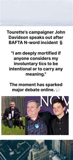 Tourette's activist “deeply mortified”after N-word tic at BAFTAs:“It carried no meaning” 🎤😔#shorts