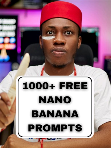 There’s a free site with 1,000 ready-to-use Nano Banana prompts and nobody told you about it. Thumbnails. Cinematic shots. Product renders. Infographics — all organized across 40 categories by use case, style, and subject. No more guessing. No more wasted credits. No more garbage outputs. You just pick a prompt, copy it, drop it into Nano Banana Pro, swap in your subject, and hit generate. Someone already did the hard part and left it there for free. Comment “PROMPTS” and I’ll send you the link.